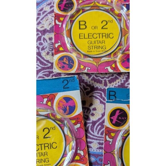Vintage 1970s Old Case Candy Kay Classic Electric Guitar String B Or 2nd - Picture 7 of 8